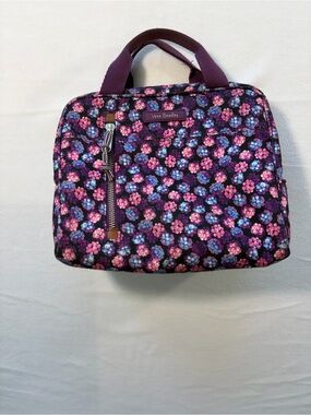 Vera Bradley Purple Floral Quilted Carryall/ lunchbox